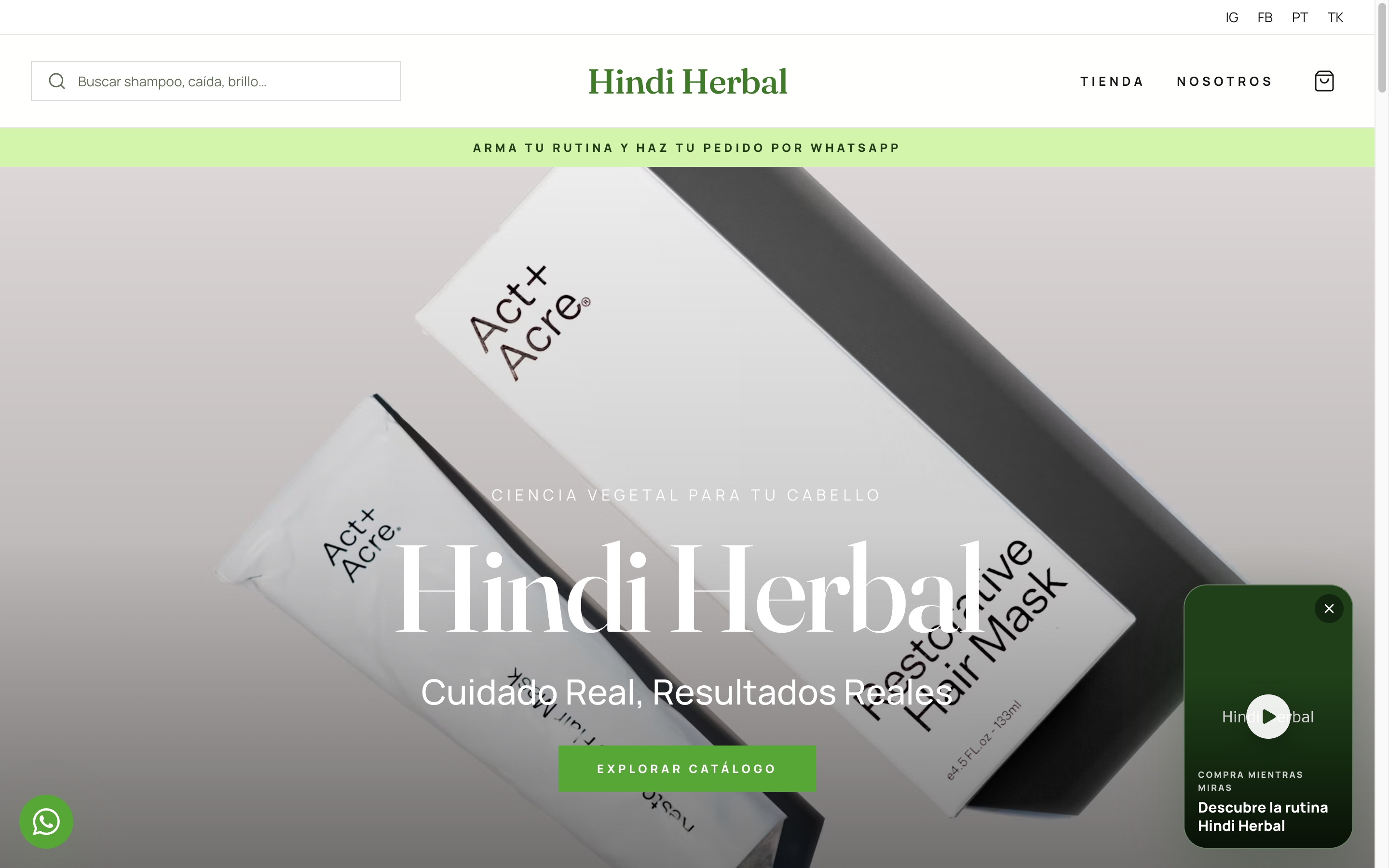 Vista del proyecto: Hindi Herbal